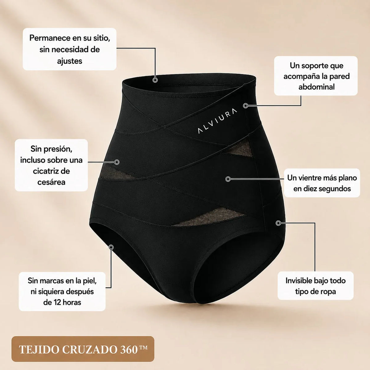 Braga Faja Postparto con Banda Cruzada 360°